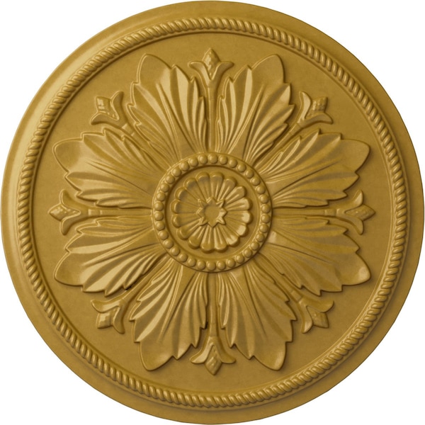 Ekena Millwork Kaya Ceiling Medallion (Fits Canopies up to 5 1/4"), 23 5/8"OD x 1 1/2"P, Iridescent Gold CM23KAIGS - main